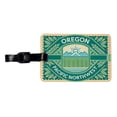 thumbnail image 1 of Oregon OR Pacific Northwest State Travel Vacation Stamp Faux Leather Travel Luggage Tag, 1 of 7