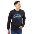 thumbnail image 1 of Oregon Pacific Crest Mountains Retro Long Sleeve TShirt Men Women Brisco Brands S, 1 of 6