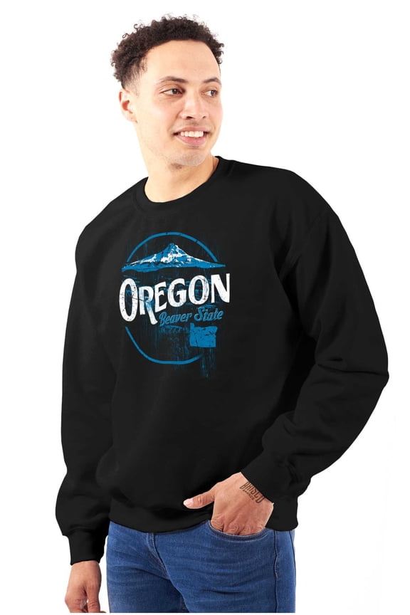 Oregon Pacific Crest Mountains Retro Sweatshirt for Men or Women Brisco Brands S