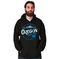 thumbnail image 1 of Oregon Pacific Crest Mountains Retro Unisex Plus Fleece Graphic Hoodie Brisco Brands 2X, 1 of 5
