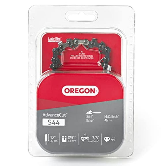 Oregon S44 AdvanceCut Replacement Chainsaw and Pole Pruner Saw Chain for 12-Inch Guide Bars, 44 Drive Links, Pitch: 3/8" Low Vibration, .050" Gauge, Fits Various Stihl Models
