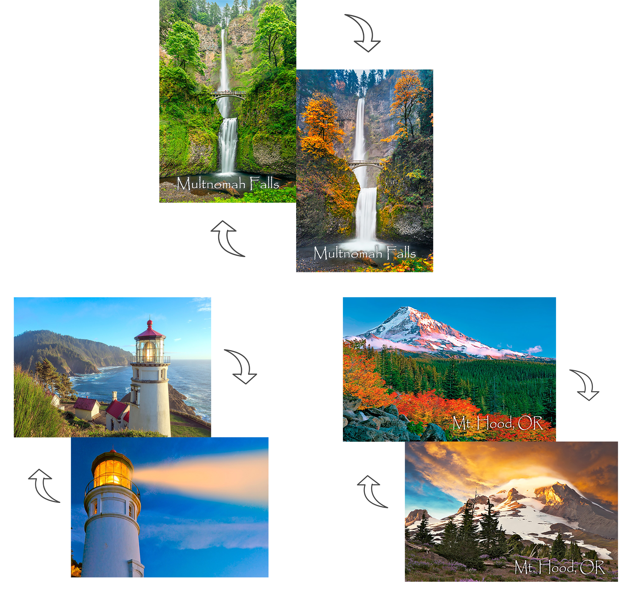 Oregon Scenes - 3 3D Magnet for Refrigerator, Whiteboard, Locker