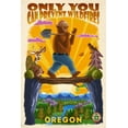 thumbnail image 1 of Oregon, Smokey Bear and Friends, Only You, Mid-Century Inspired, Officially Licensed (9x12 Wall Art Print, Home Decor), 1 of 3