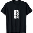 thumbnail image 1 of Oregon Souvenir - Oregonian Pride Letter Box Word Art T-Shirt men and women can wear, black, white, gifts, 1 of 4