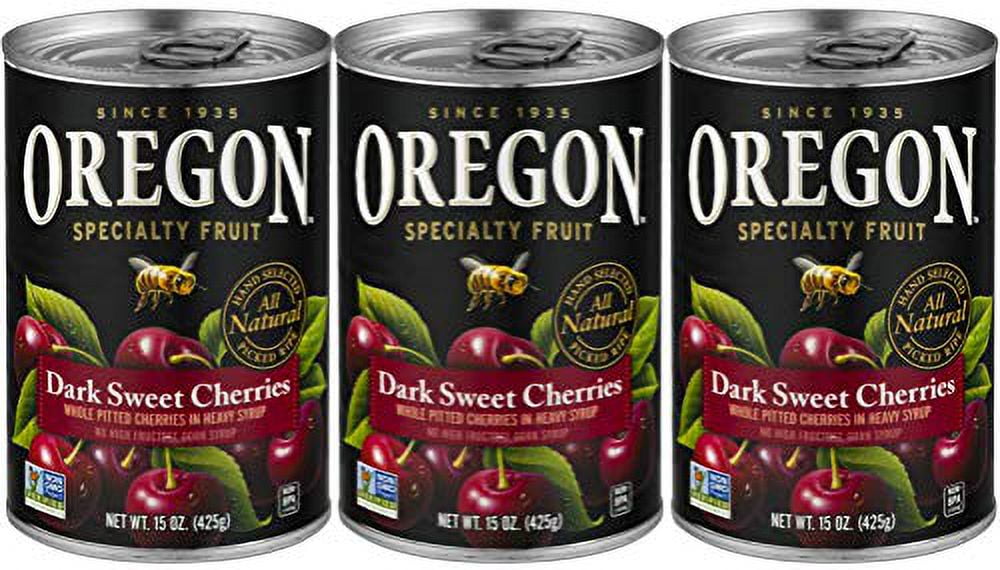 Oregon Specialty Fruit, Dark Sweet Cherries, Pitted, All-Natural,15 Ounce (Pack of 3)