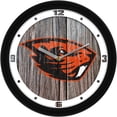 thumbnail image 1 of Oregon State Beavers 11.5'' Suntime Premium Glass Face Weathered Wood Wall Clock, 1 of 1