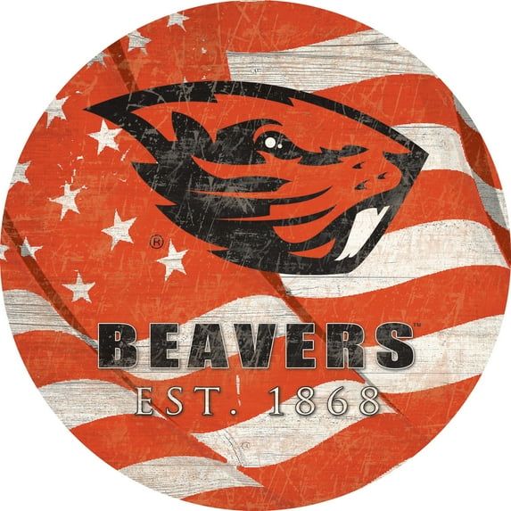 Oregon State Beavers 12" Team Color Flag Sign