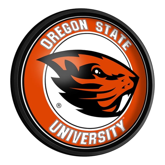 Oregon State Beavers 18'' Round Slimline Illuminated Wall Sign