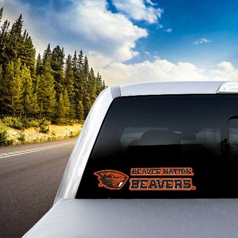 Oregon State Beavers 2 Piece Team Slogan Decal Sticker Set  61427