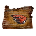 thumbnail image 1 of Oregon State Beavers 23.5" x 23.5" Distressed State with Logo Sign, 1 of 2