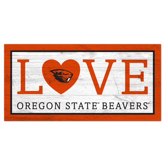 Oregon State Beavers 6'' x 12'' Team Love Sign