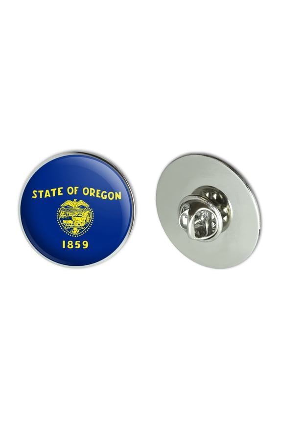 Oregon State Flag Metal 1.1" Tie Tack Hat Lapel Pin Pinback