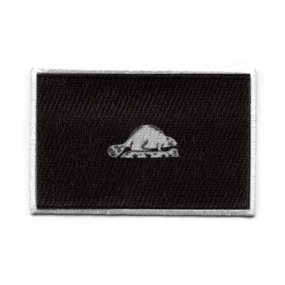 Oregon State Flag Patch Grayscale Back Embroidered Iron On