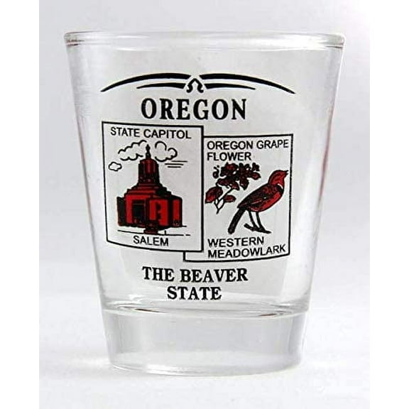 Oregon State Scenery Red New Shot Glass