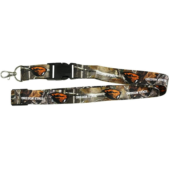 Oregon State University Beavers Camo Lanyard Keychain Double Sided Breakaway Safety Design Adult 18 Inch