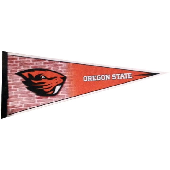 Oregon State University Beavers Soft Felt Pennant, Primary Design, 12x30 Inch, Easy To Hang