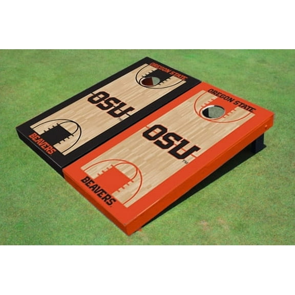 Oregon State University "OSU" Alternating Basketball Court Custom Cornhole Board
