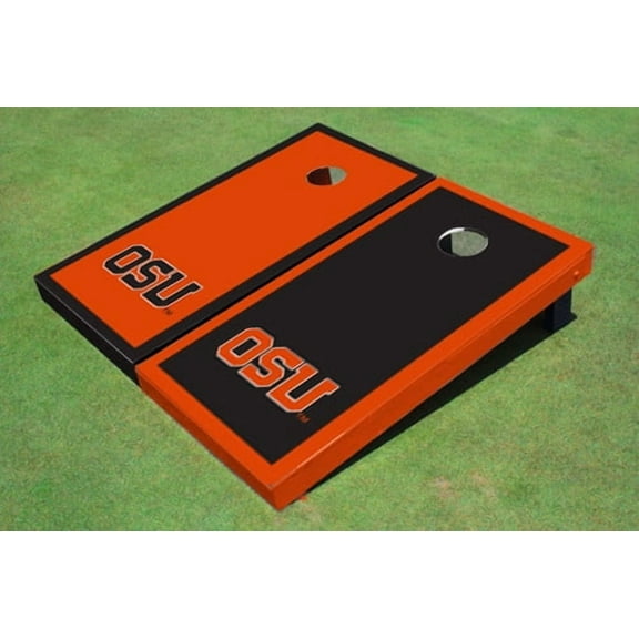 Oregon State University "OSU" Alternating Border Cornhole Boards