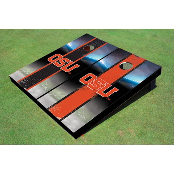 Oregon State University "OSU" Field Long Stripe Alternating Themed Cornhole Boards