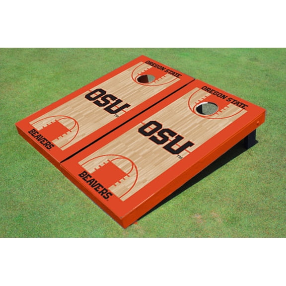 Oregon State University "OSU" Orange Matching Basketball Court Custom Cornhole Board