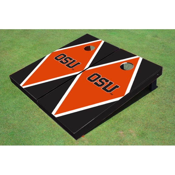Oregon State University "OSU" Orange and Black Matching Diamond Cornhole Boards