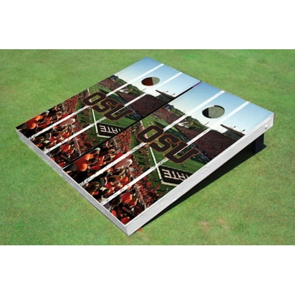 Oregon State University "OSU" Stadium Long Stripe Themed Cornhole Boards