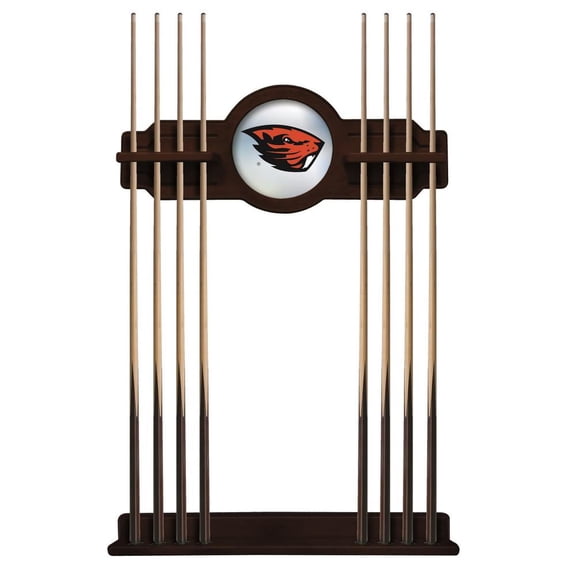 Oregon State University Solid Wood Cue Rack with a English Tudor Finish