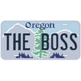 thumbnail image 1 of Oregon The Boss Novelty Car Auto License Plate, 1 of 2