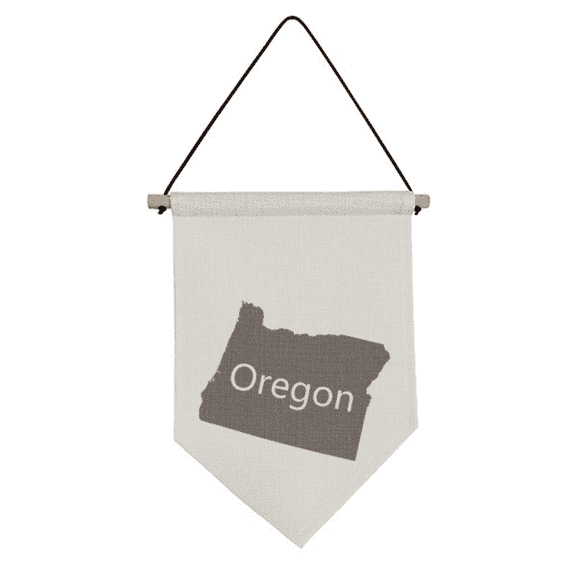Oregon The United States Of America Map Canvas Flag Hanging Wall Art Decor Banner