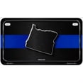 thumbnail image 1 of Oregon Thin Blue Line Metal Novelty License Plate 7" x 4" Motorcycle (MP), 1 of 1