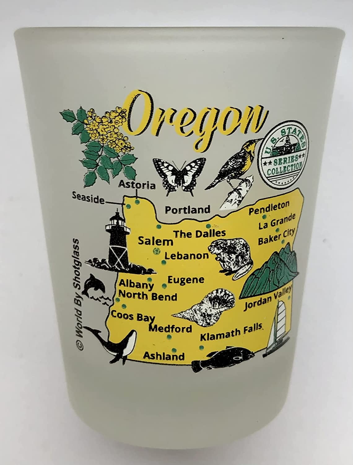 Oregon State Scenery Green New Shot Glass By World By Shotglass