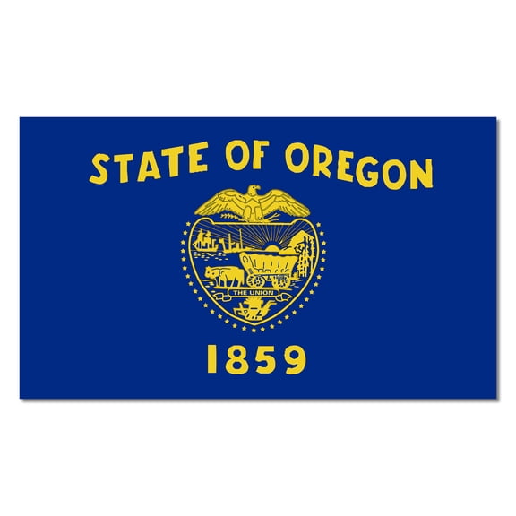 Oregon - United State of America State Flag Vinyl Decal Sticker Car Window Bumper 5 X 3 Inches