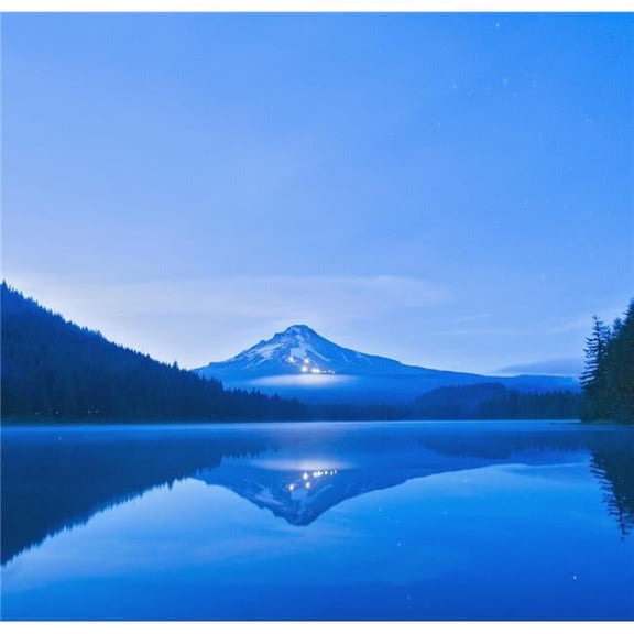 Oregon, United States of America - Mt. Hood Reflected Into Trillium Lake Poster Print, 24 x 24 - Large