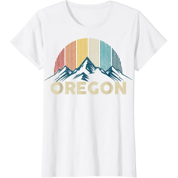 Oregon Vintage Mountains Nature Hiking Gift T-Shirt