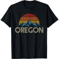 thumbnail image 1 of Oregon Vintage Mountains Pride Nature Hiking Souvenir Gift T-Shirt, 1 of 4