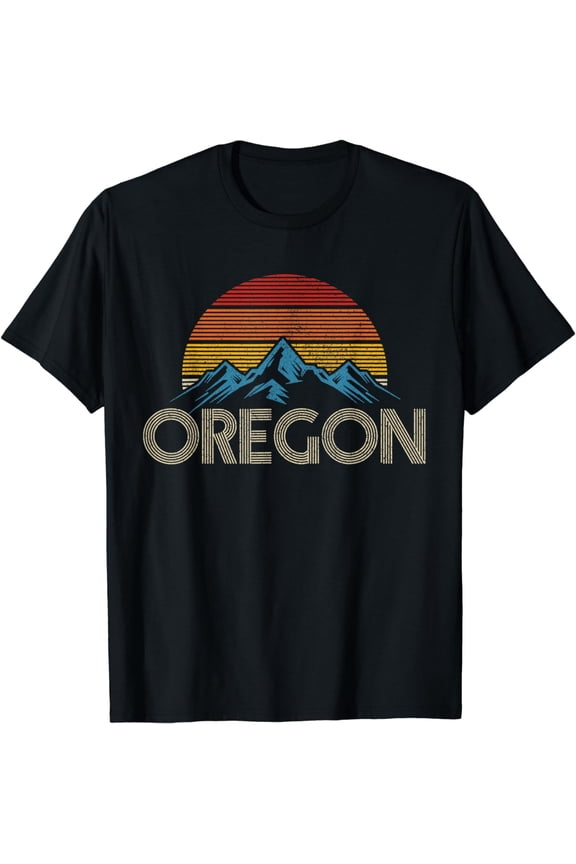 Oregon Vintage Mountains Pride Nature Hiking Souvenir Gift T-Shirt