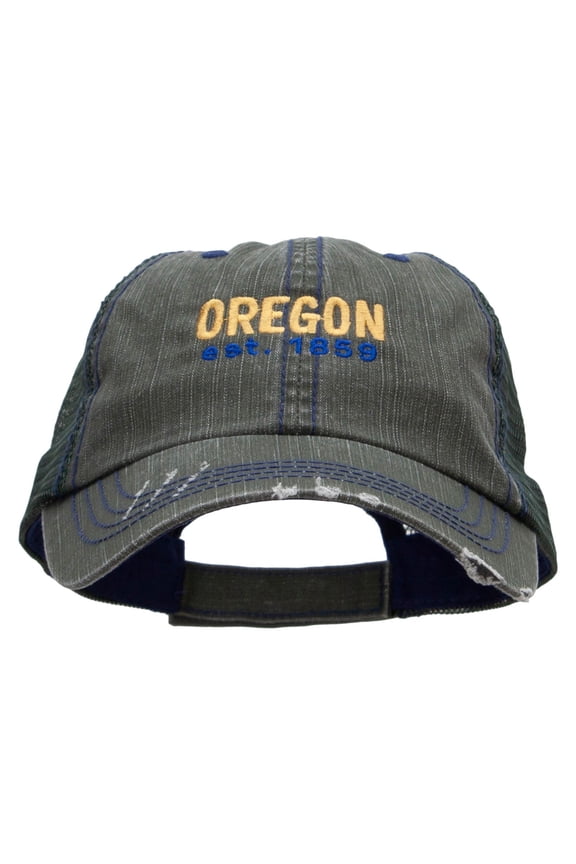 Oregon Year Established Embroidered Low Profile Special Cotton Mesh Cap - Green OSFM