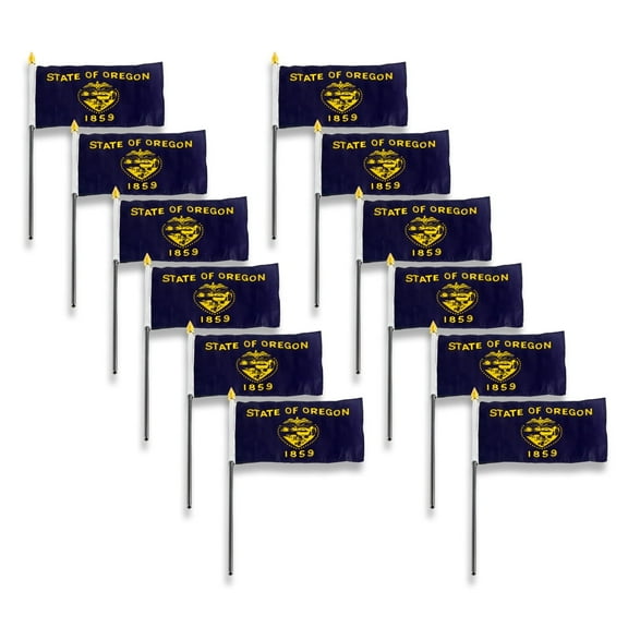 Oregon flag 4 x 6 inch - 12 PK