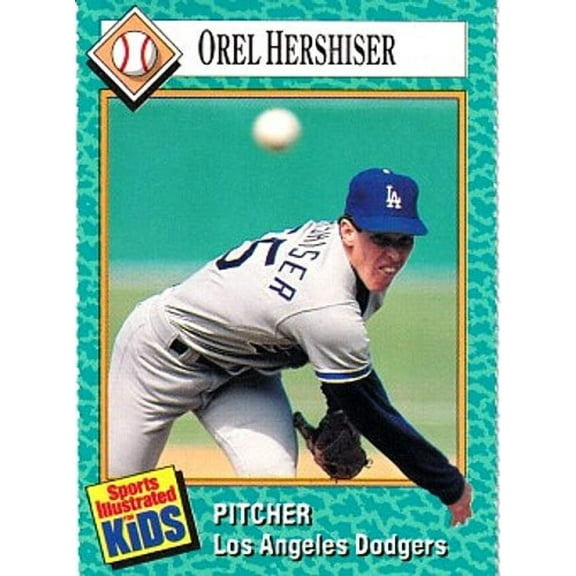 Orel Hershiser Los Angeles Dodgers 1989 Sports Illustrated for Kids card