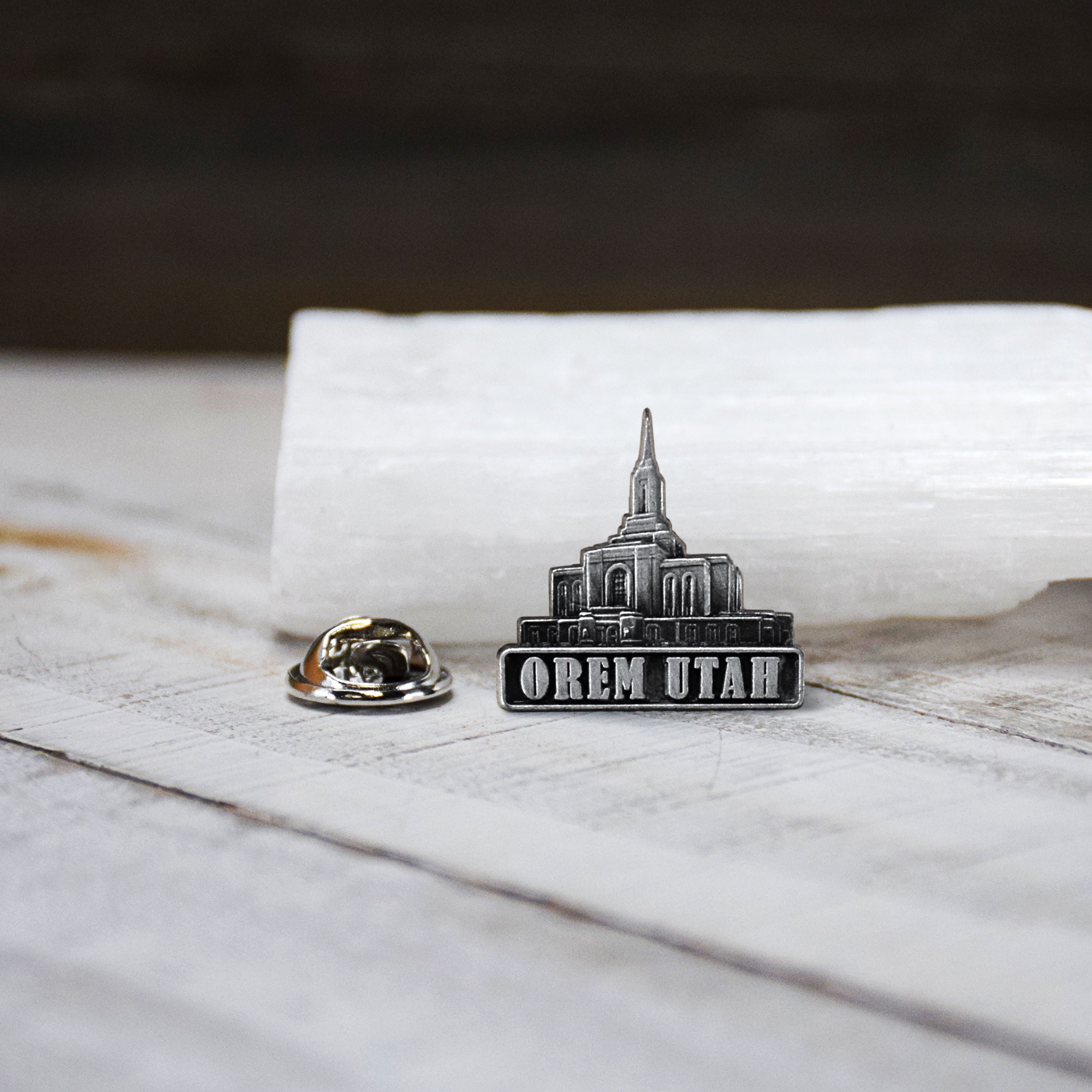 Ringmasters Salt Lake Temple Tie Clip | Antique Silver Finish, Durable Clip For Men & Young Men