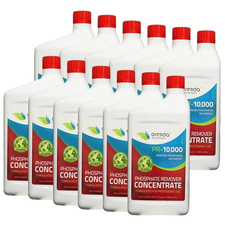 Orenda Technologies PR-10000 Phosphate Remover Concentrate for Pools, 1 Quart - 12 Pack