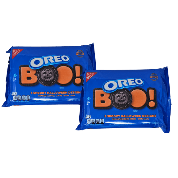 Oreo BOO Spooky Halloween Design Chocolate Sandwich Cookies 18.71oz, Pack of 2