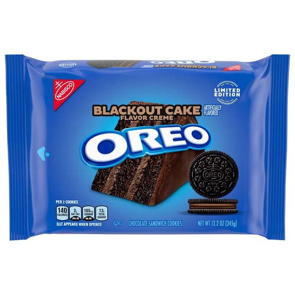 Oreo Blackout Cake Chocolate Sandwich Cookies, Limited Edition, 12.2 Oz