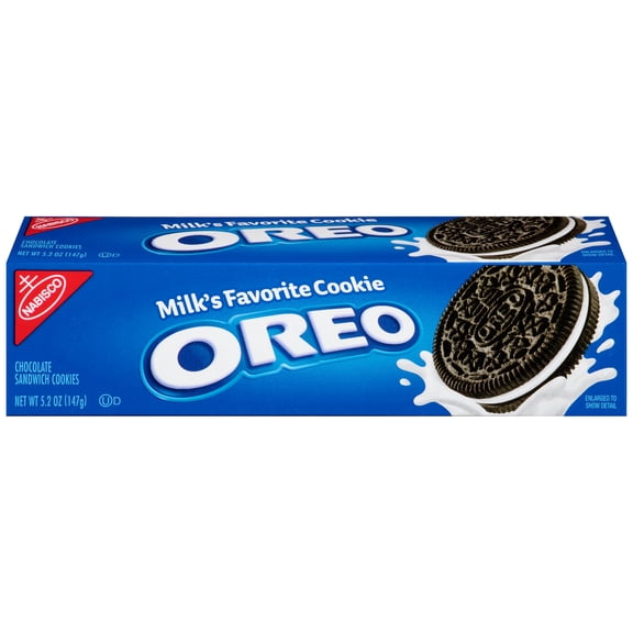 Oreo, Crunchy Chocolate Sandwich Cookies, Baked, 5.2 oz Shelf Stable Cardboard Box
