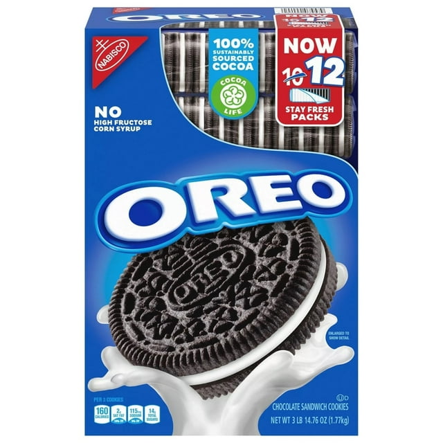 Oreo Chocolate Sandwich Cookies (12 Stay Fresh Packs 62.76 Ounce