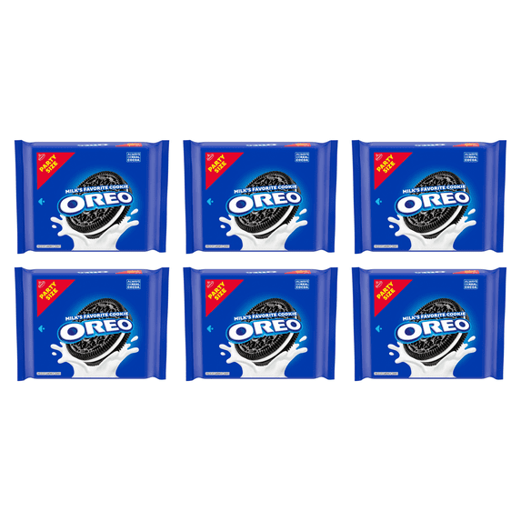 Oreo Chocolate Sandwich Cookies, Party Size, 24.16 oz (Pack of 6)