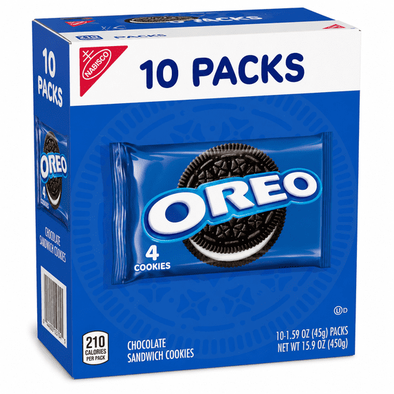 Oreo Chocolate Sandwich Cookies Snack Packs, 10 Count (1.59 oz Each), 15.9 oz Total, Single Serve Packs