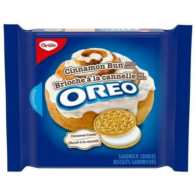 Oreo Cinnamon Bun Sandwich Cookies, Creme Filled, 261g, Imported