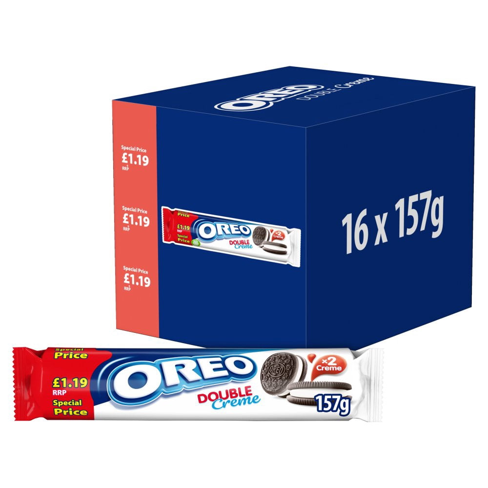 Oreo Double Creme Sandwich Biscuits 157g (pack of 16)