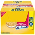 thumbnail image 1 of Oreo Double Stuf Golden Sandwich Cookies, Vanilla Flavor, 10 King Size Snack Packs, 1 of 3